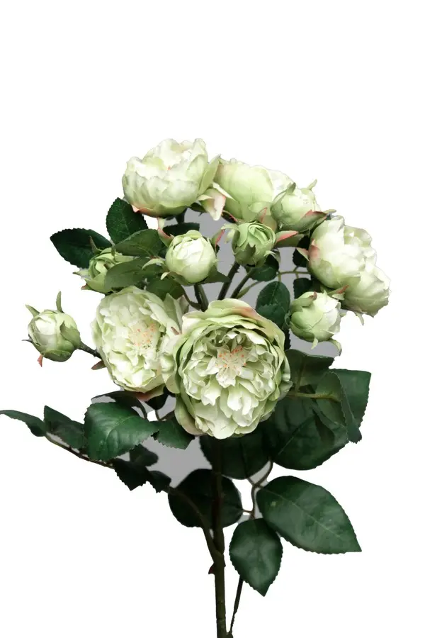 Artificial Flower - Rose Spray in Green