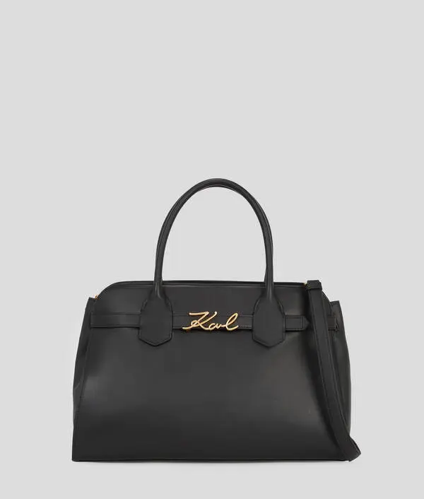 K/Signature Top-Handle Bag