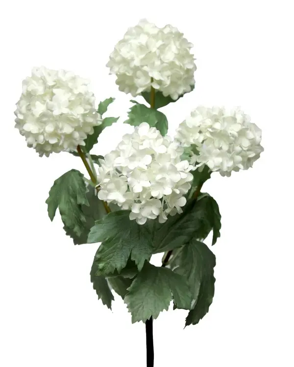 Artificial Flower - Snowball Spray in White Cream