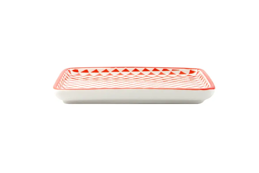  Mix&Match Red Rectangle Plate 15cm