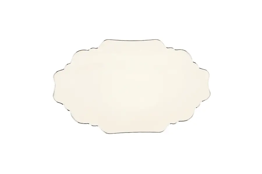  Tide Platinum Banded Oval Plate 24cm