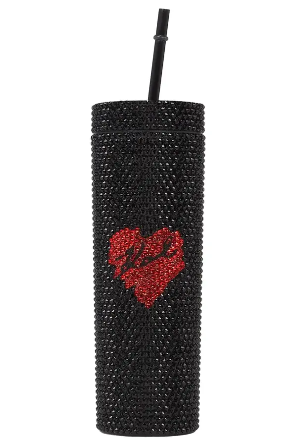 K/Heart Rhinstone To-Go Cup