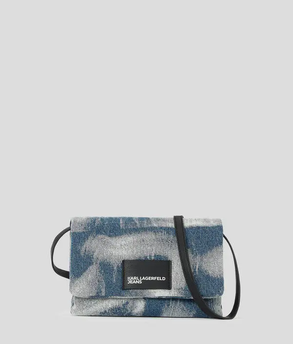  Bleached Denim Crossbody Bag