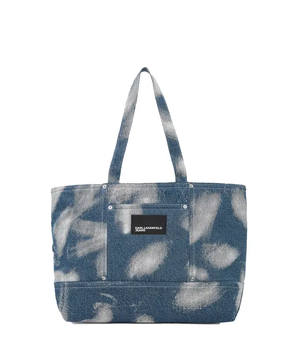  Bleached Denim Shopper Bag