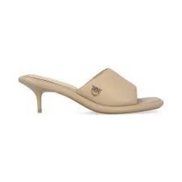 Leather Kitten Heel Mule