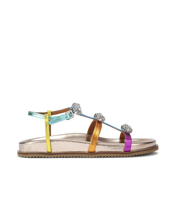  Multi-Colored Jeweled Sandals