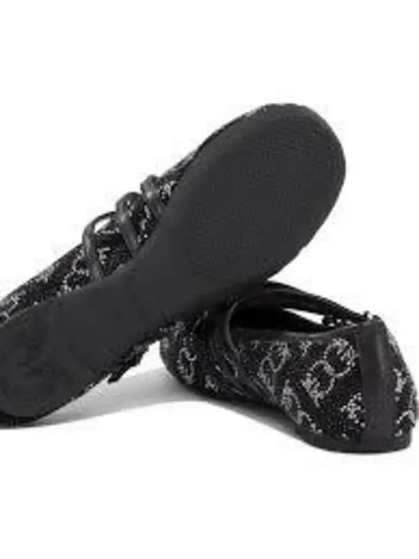 Monogram Ballet Flats with Rhinestones 