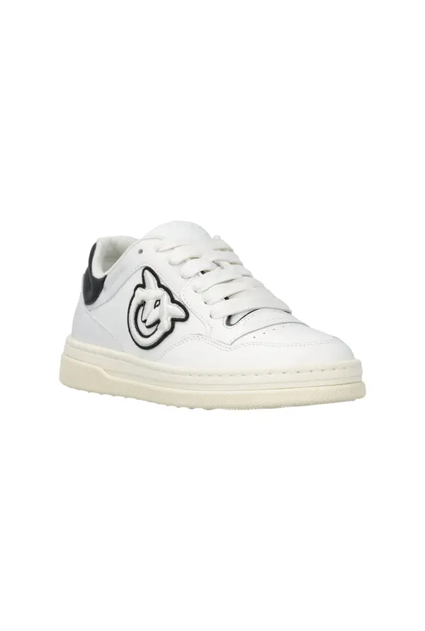 Leather Sneakers with Love Birds Logo