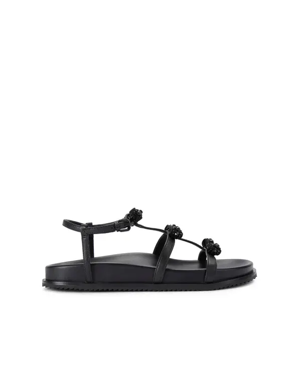  Beaded T-Strap Sandals
