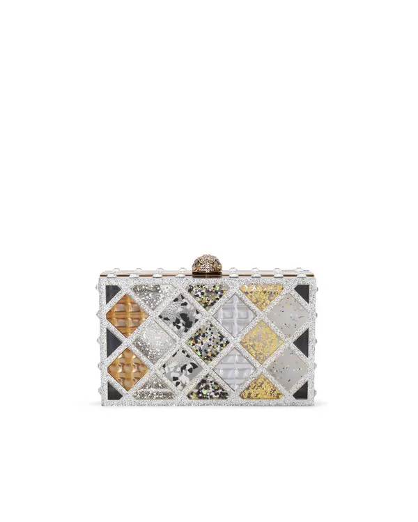  Glittering Geometric Clutch Bag