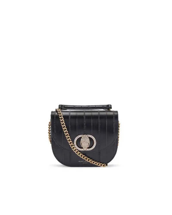 Croc Leather Crossbody Bag