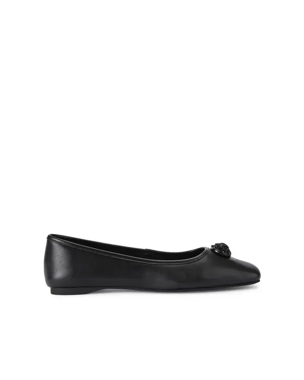  Embellished Square Toe Ballet Flats