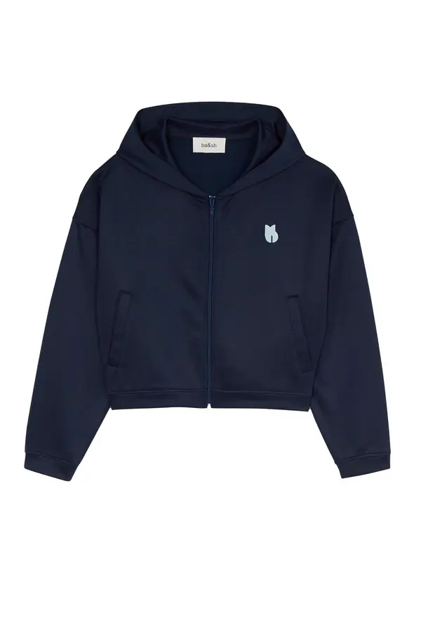 Cropped Zip-Up Hoodie
