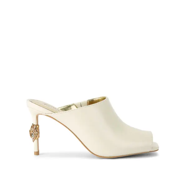  Medusa Embellished Peep-Toe Mules