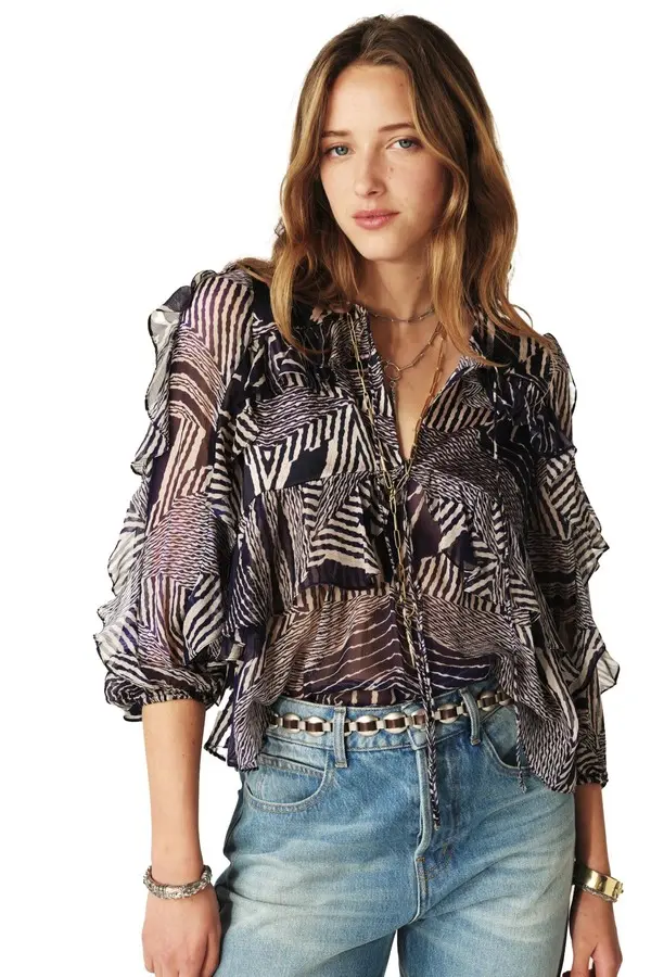 Angela Printed Blouse