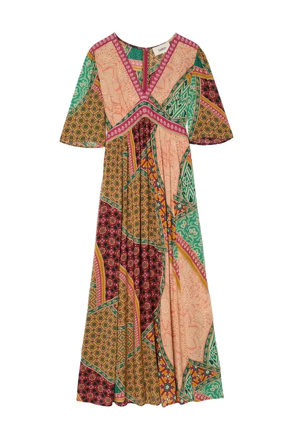 Fanta Patchwork Print Maxi Dress