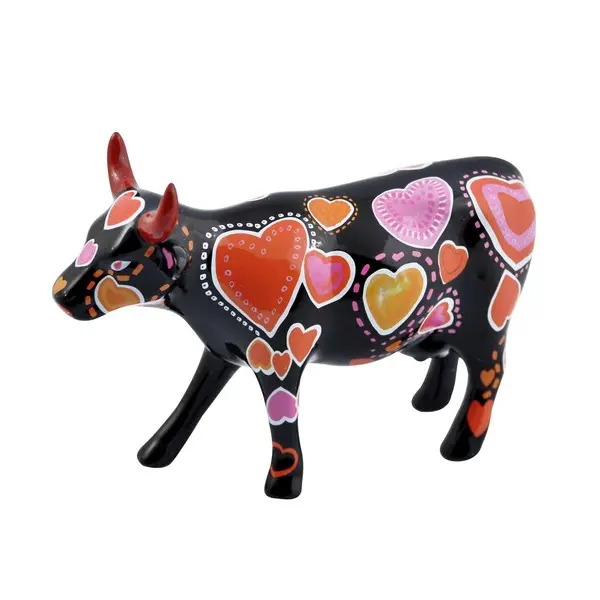 Cow-ween of Hearts - medium ceramic