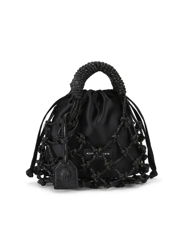 Beaded Net Pouch Bag