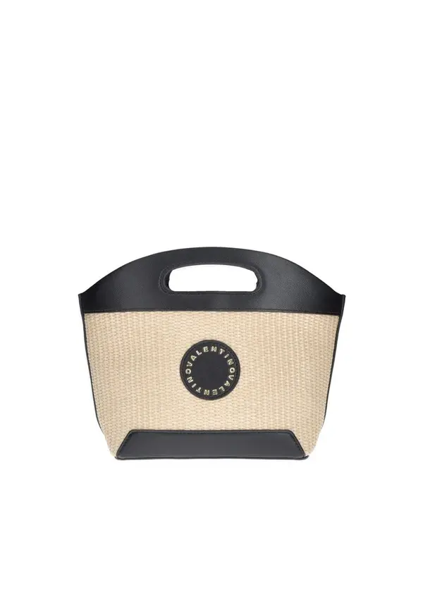 Saylor Raffia & Eco-Leather Handbag