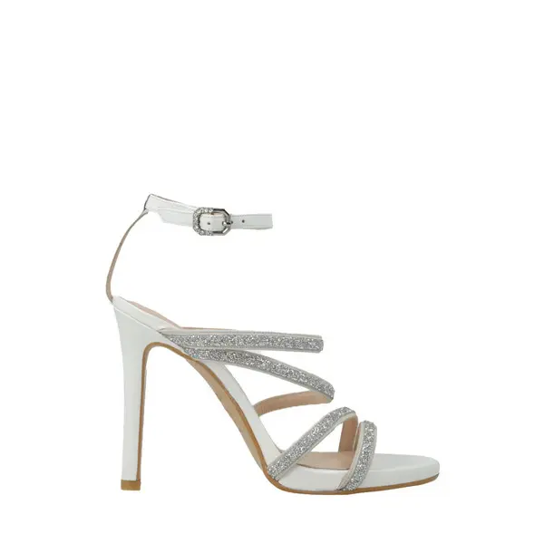 Strappy Heels with Glitter Detail