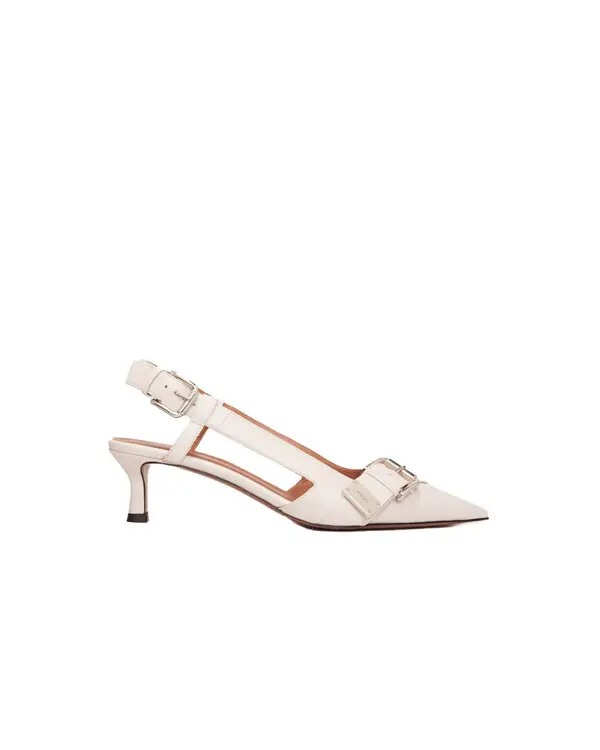 Slingback Pumps With Double Buckles