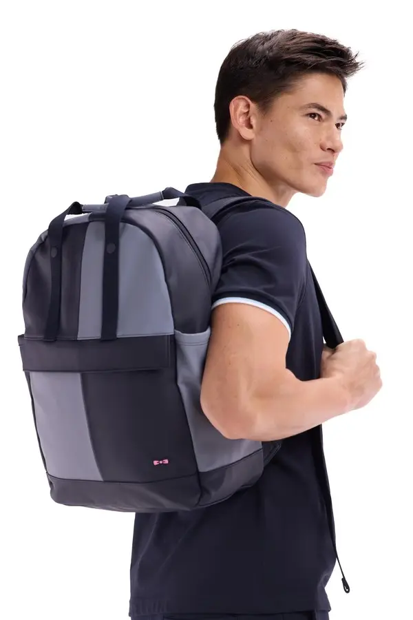Cut and sew colorblock backpack Bag