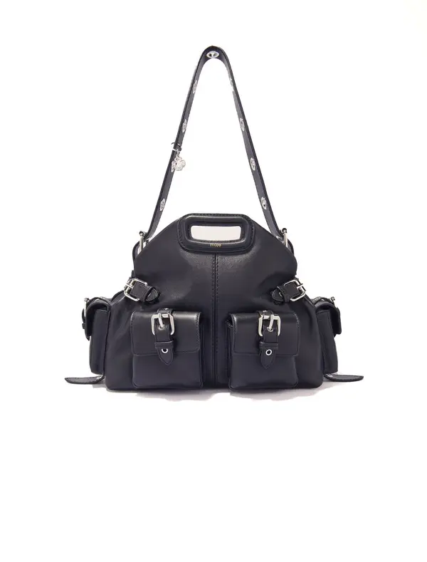 Pockets Cargo Leather Shoulder Bag