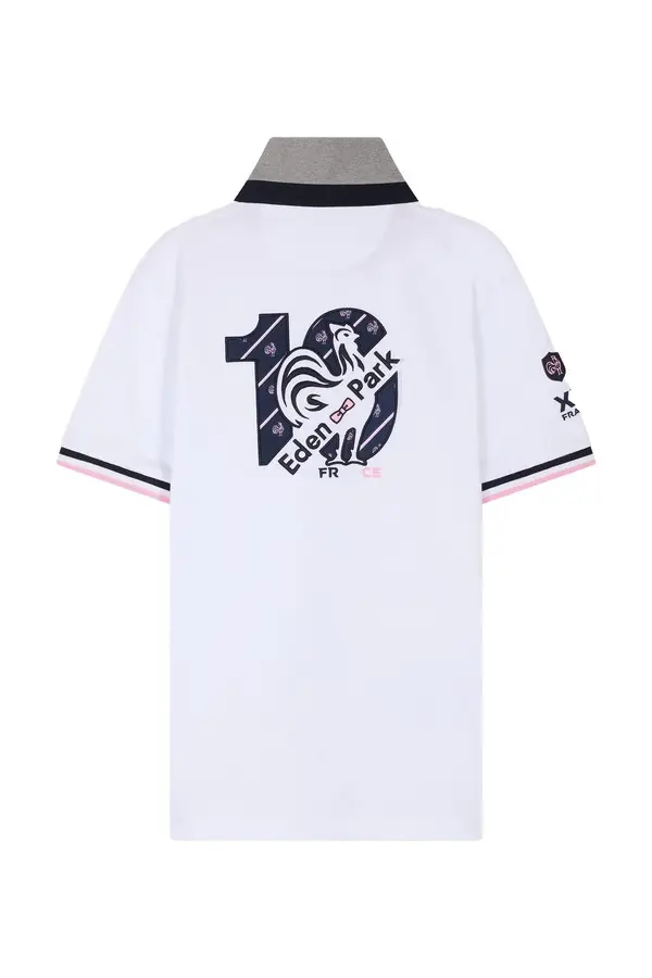 XV de France short-sleeved rugby shirt with back embroidery