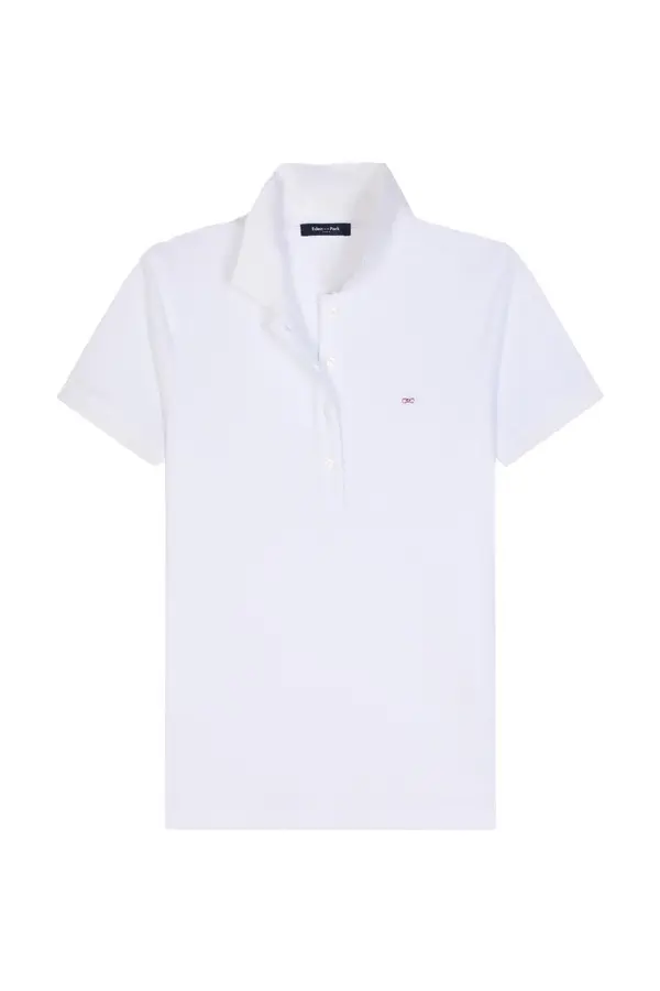 Slim-fit short-sleeved polo shirt