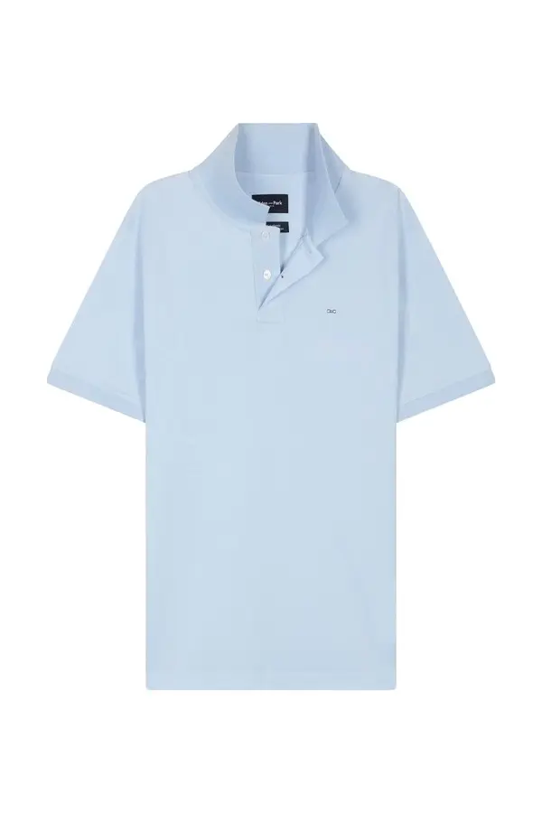 Straight-fit short-sleeved polo shirt Pima cotton