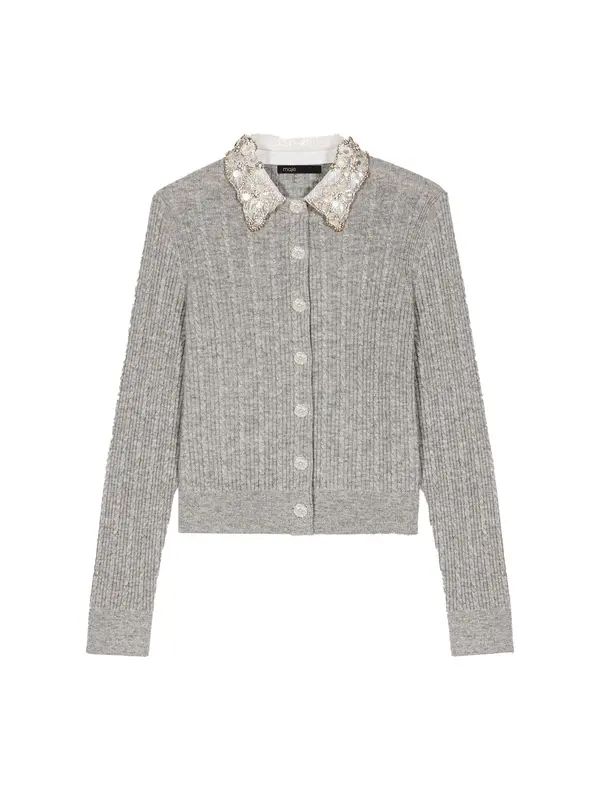 Cardigan With Jewellery Collar