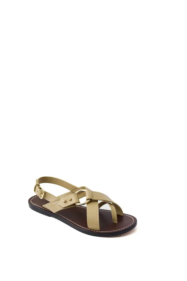 Florence Cognac Leather Sandals