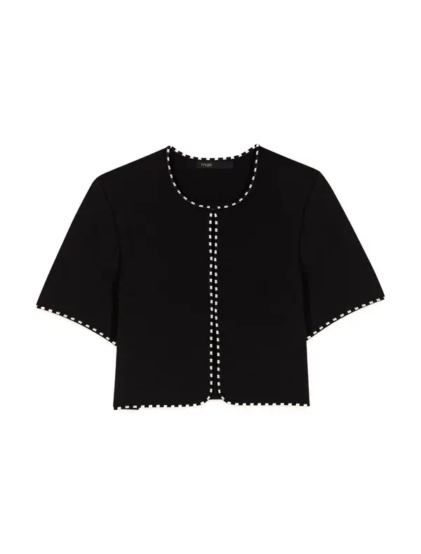 Cropped Short Sleeve Cradigan