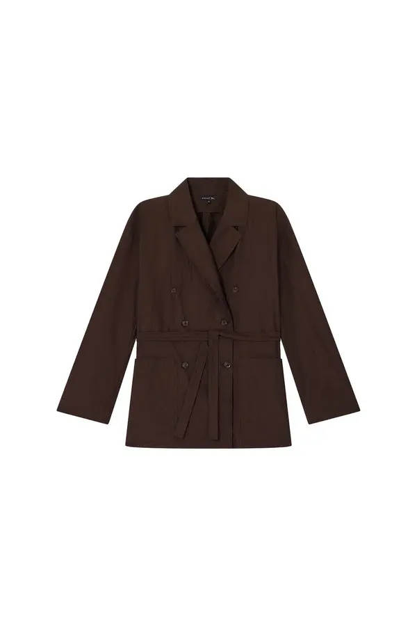 Cotton Crinkled Poplin Jacket