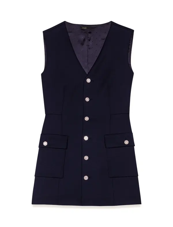 Trompe-L'Oeil Wool-Blend Dress