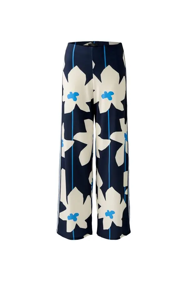 Floral Silky Touch Cropped Trousers