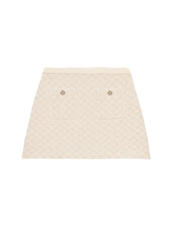 Tweed Effect Knit Skirt