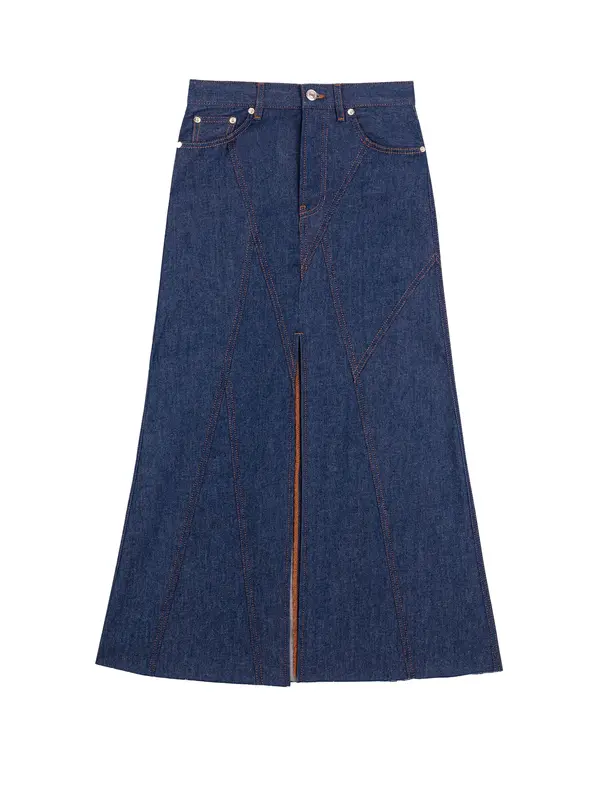Long Denim Skirt