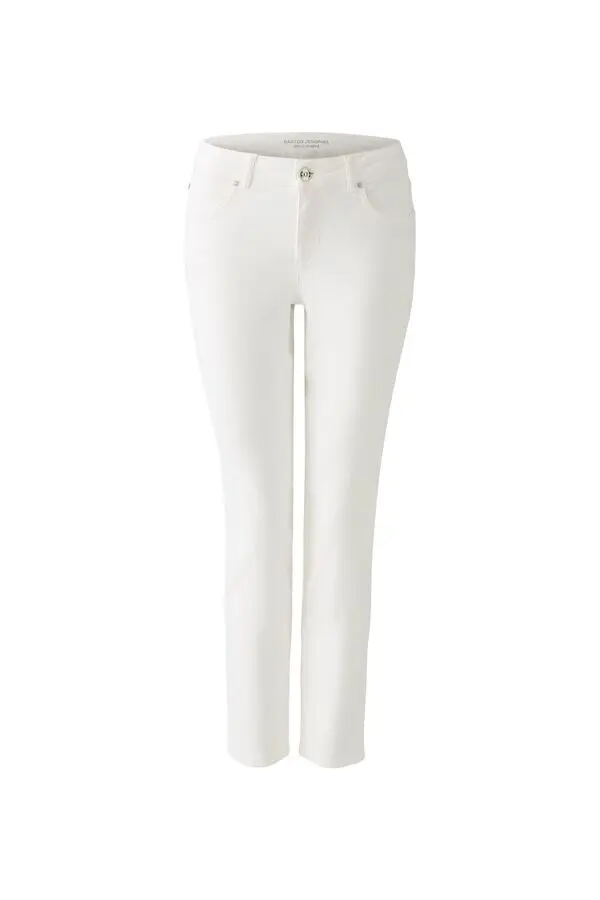 Cotton Blend Cropped Trousers