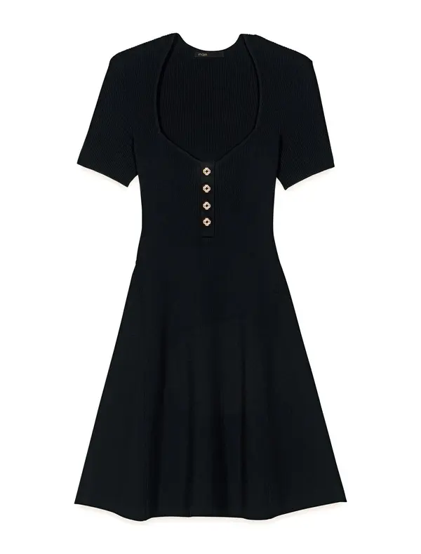 Rib Knit Short Dress