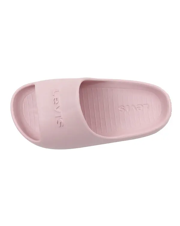Sculpted Single-Strap Slide Sandal with Embossed Logo