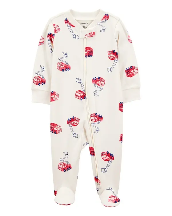Fire Truck 2-Way Zip Sleep & Play Pajamas