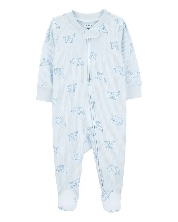 Elephant 2-Way Zip Sleep & Play Pajamas