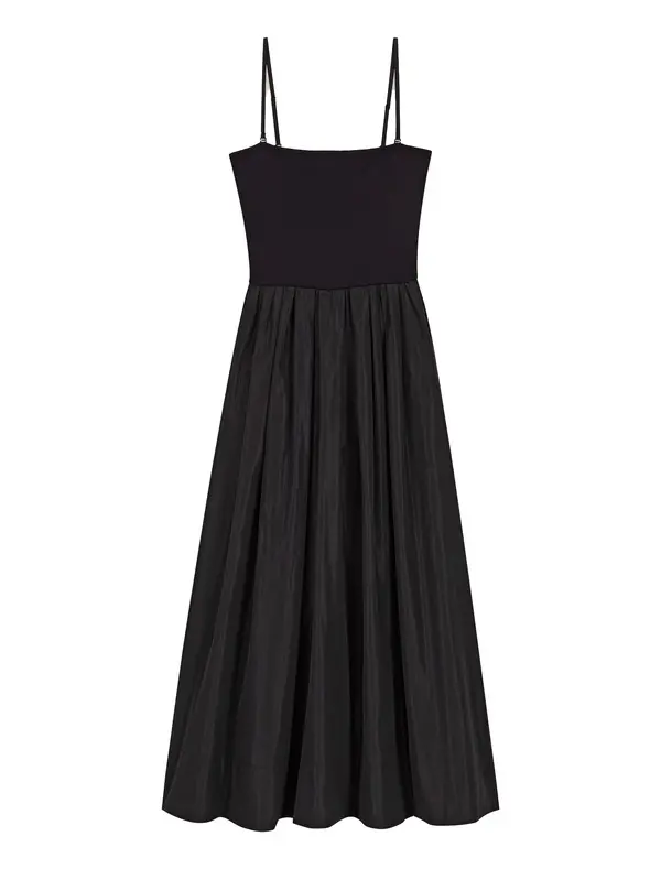 Strapless Mesh and Tafetta Dress