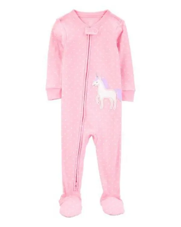 1-Piece Unicorn Cotton Footie Pajamas