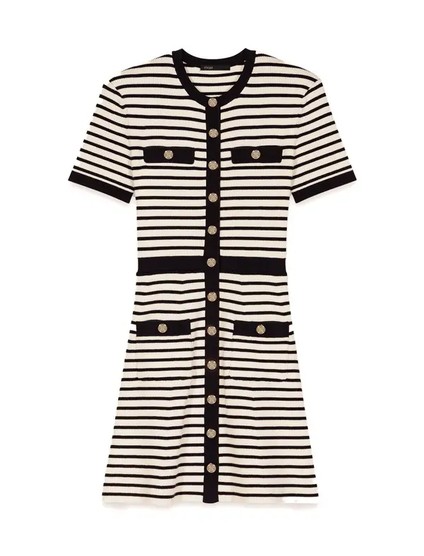 Short Ribbed Knit Dress