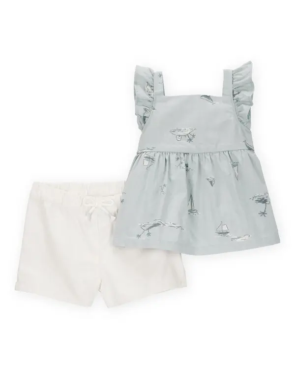 2-Piece Flutter Tank & Pull-On Short Set