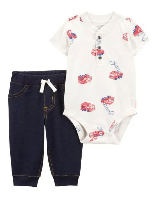 2-Piece Firetruck Bodysuit Pant Set