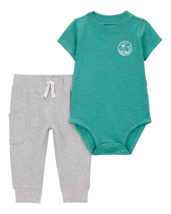 2-Piece "Sea You Later" Bodysuit & Pant Set