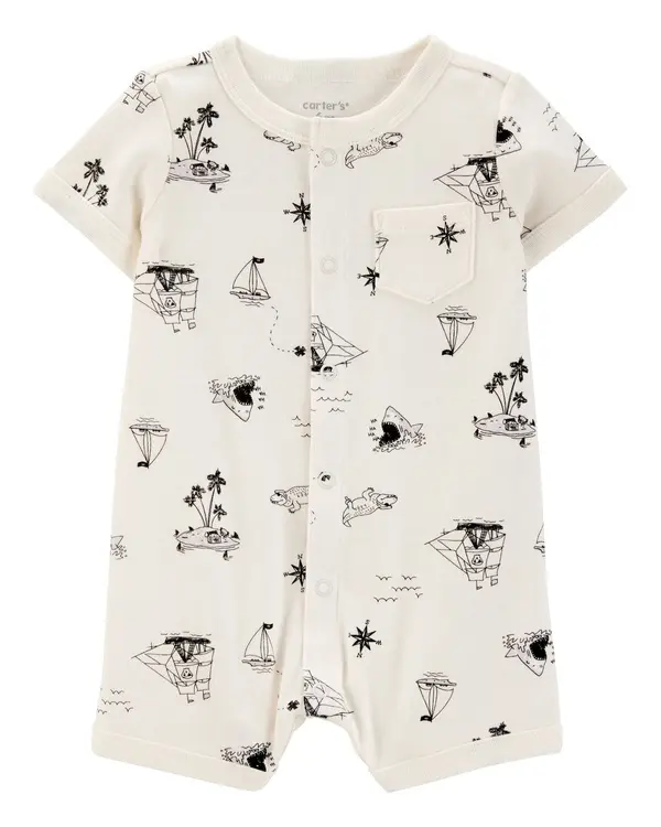 Pirate Snap-Up Cotton Romper